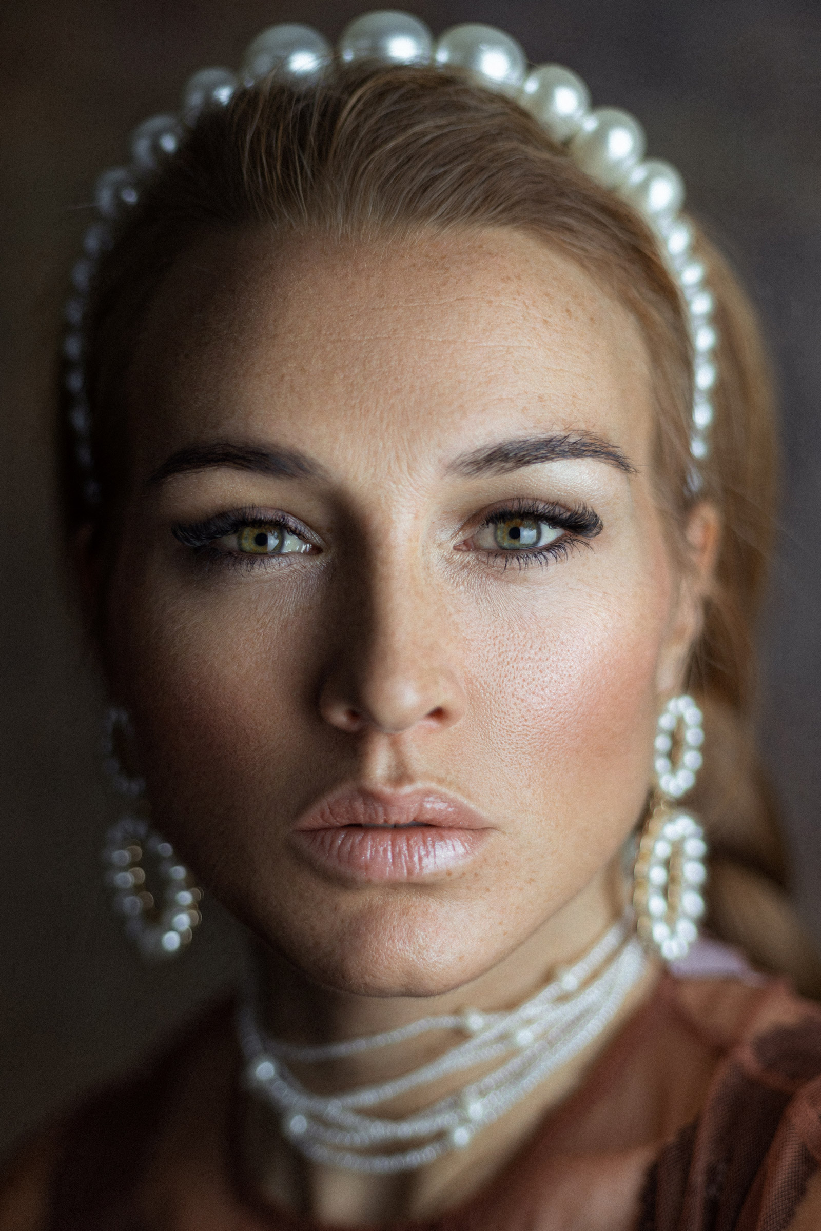 Beauty portrait after professional retouching