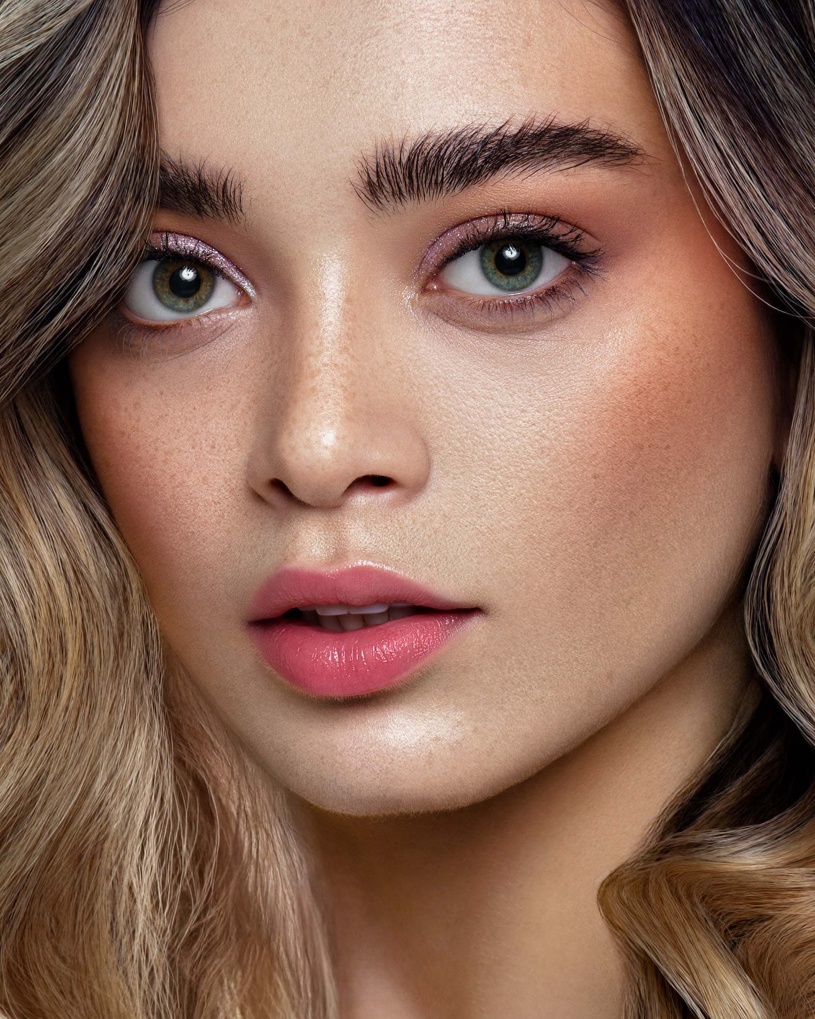 Beauty photo retouching example