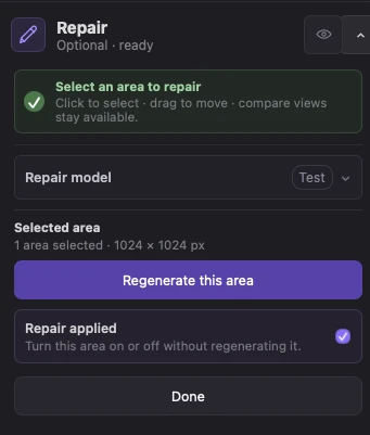 Repair controls